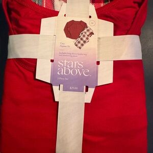 Stars Above Vibrant Red Pajama Set